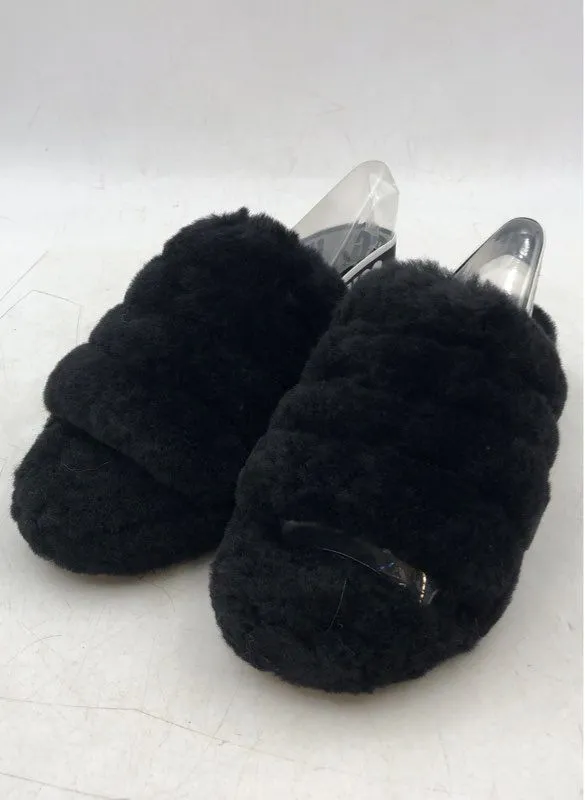 UGG Women's Black Open Toe Slip-On Slide Slippers - Size 7