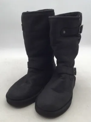 UGG Women's Black Round Toe Pull-On Riding Boots - Size 9