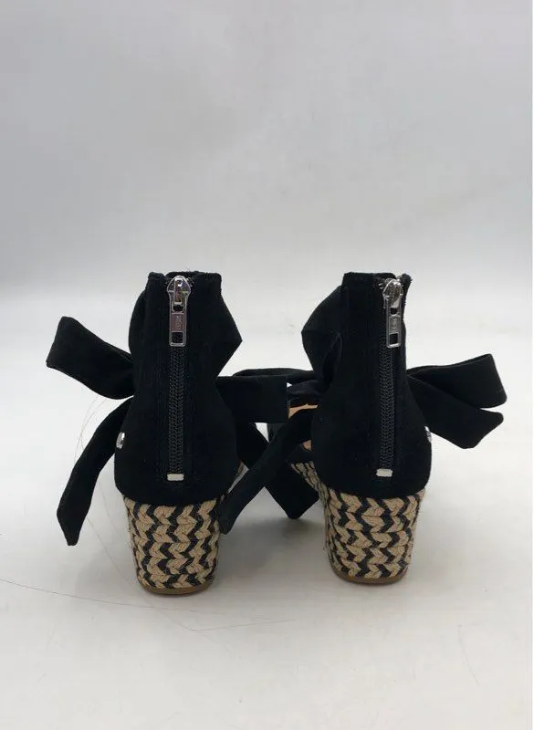 UGG Women's Yarrow 1119992 Black Wedge Heel Espadrille Sandals - Size 6.5 M