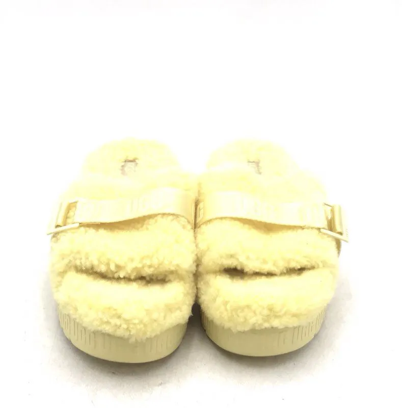 UGG Women's Yellow Open Toe Slip-On Slide Slippers - Size 9