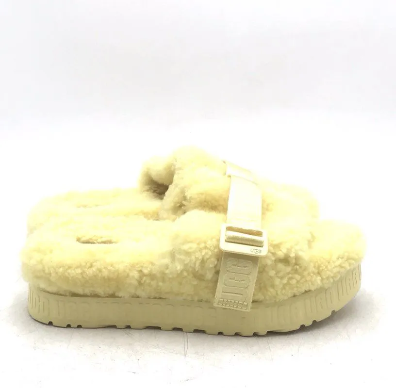 UGG Women's Yellow Open Toe Slip-On Slide Slippers - Size 9