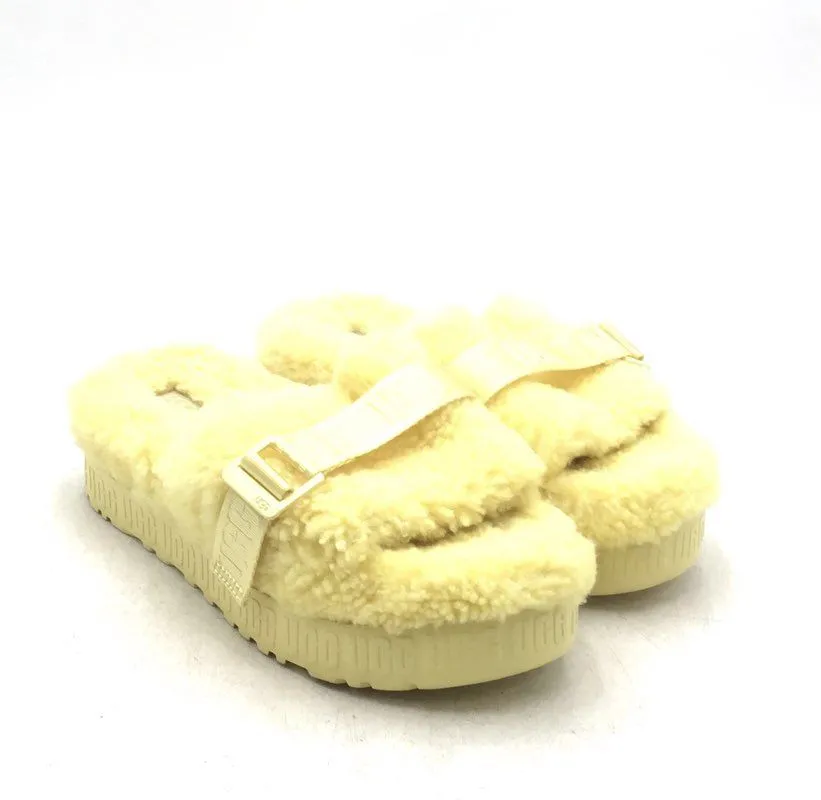 UGG Women's Yellow Open Toe Slip-On Slide Slippers - Size 9