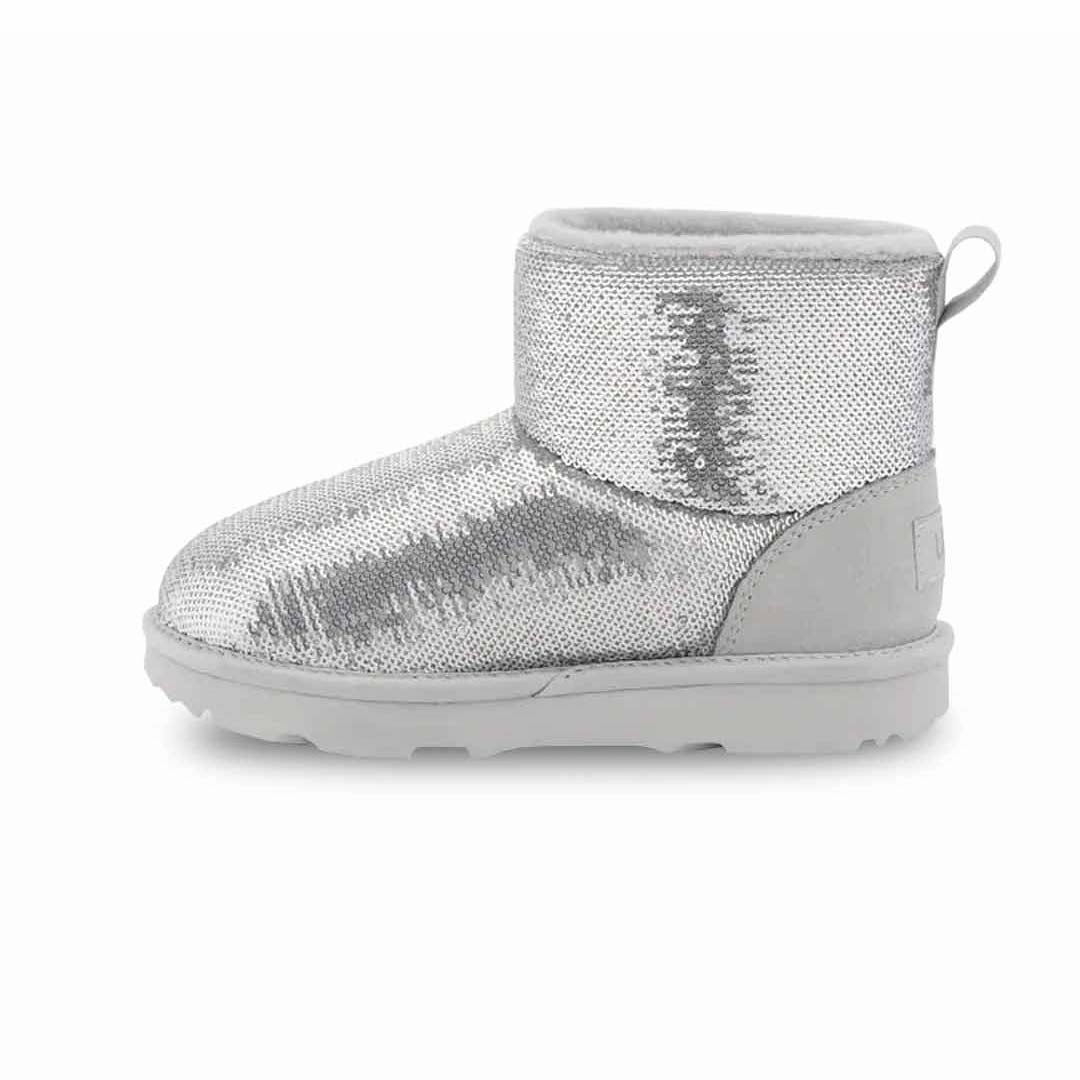 Light Framework Room To Grow UGG? - Kids' (Preschool & Junior) Classic Mini Mirror Ball Boots (1143708K-SLVR)