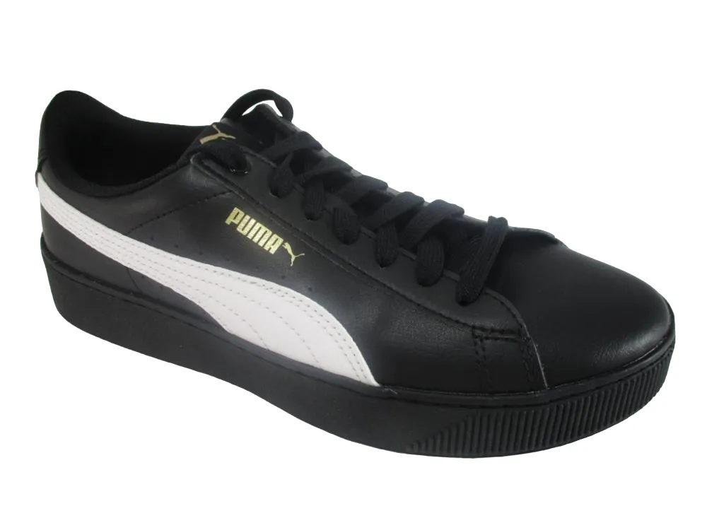 Puma scarpa sneakers da donna con zeppa Vikky Platform Sl 367550 01 nero Soft Collar Padding eco - friendly shoes