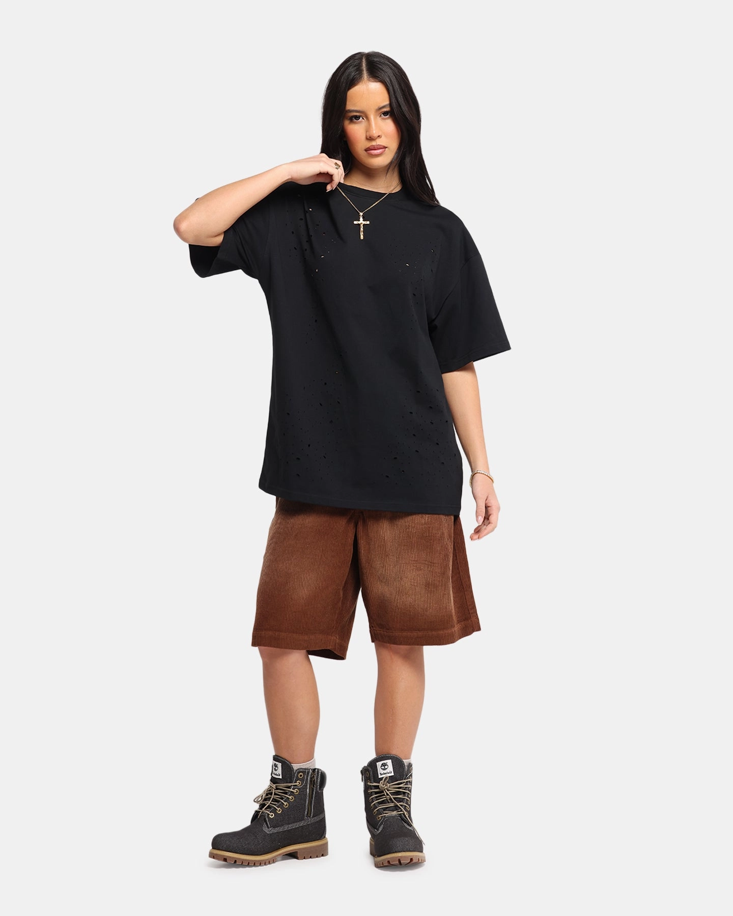UVProtection Comfy Texture XXIII Corduroy Wash Jorts Brown
