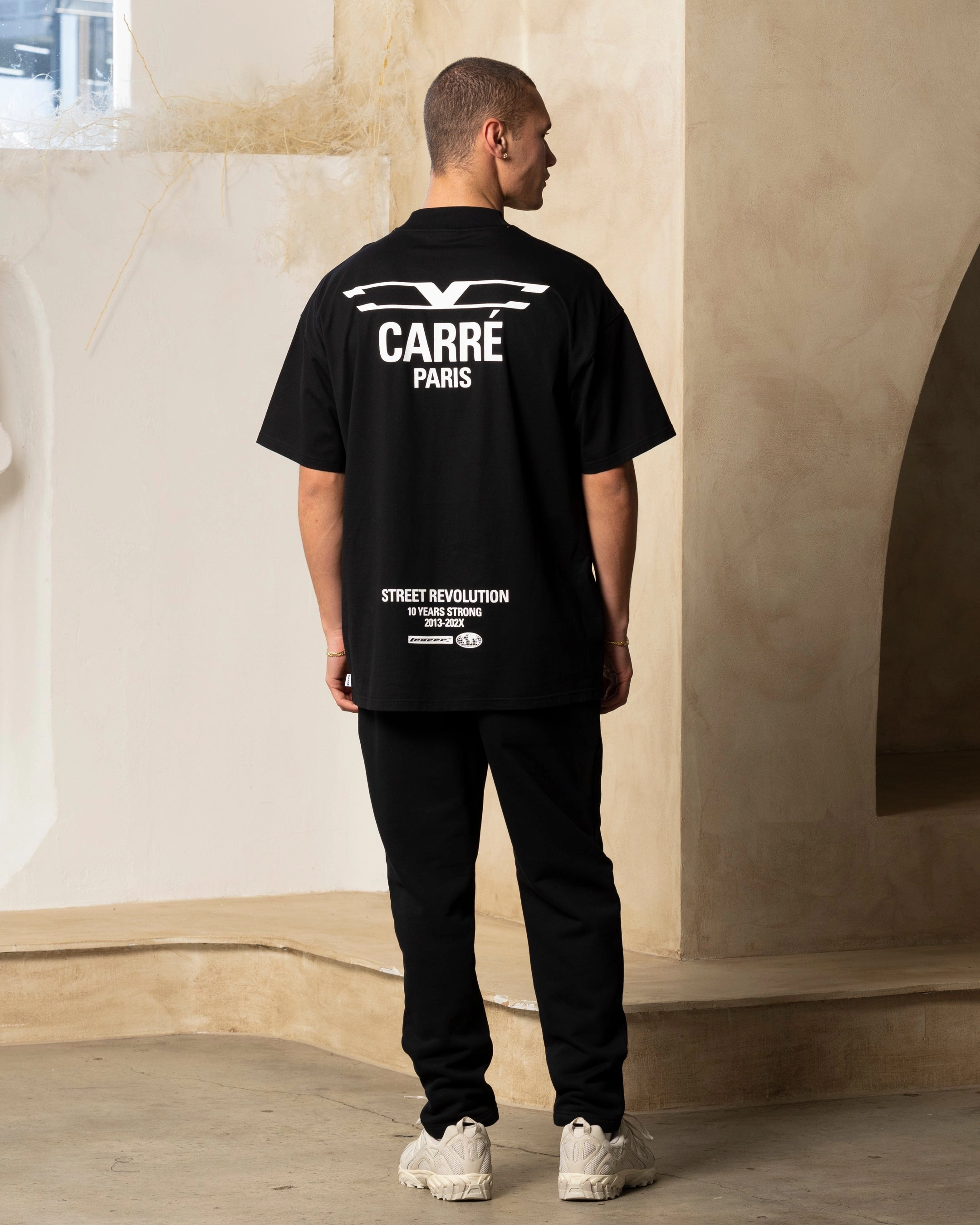 Carre Revolution Oversized T-Shirt Black Comfy Casual