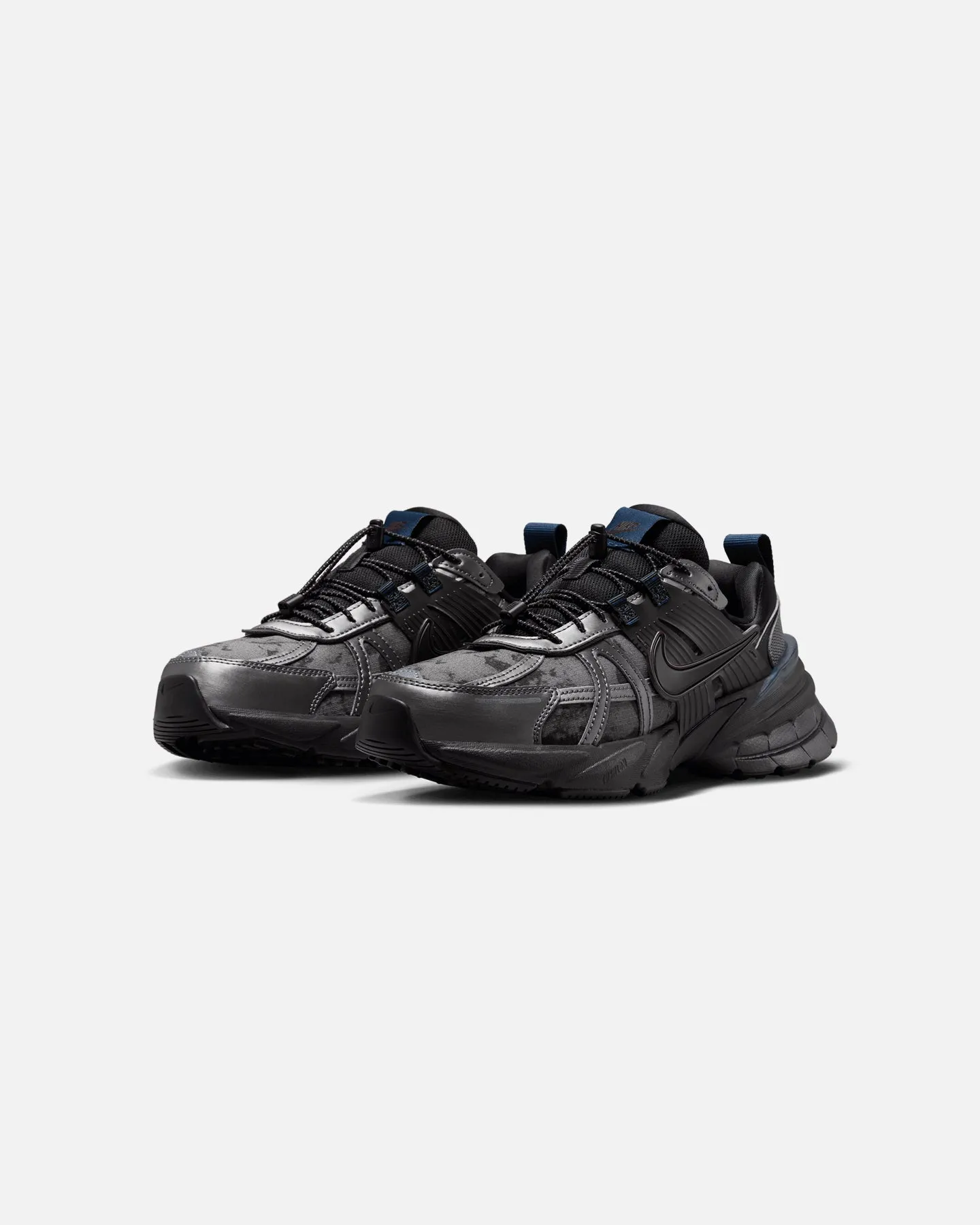 running in a swamp area shoes Blister Prevention Padding Nike Women's V2K Run Metallic Dark Grey/Black