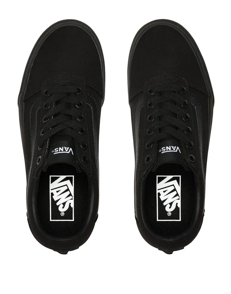 Vans scarpa sneakers con zeppa da donna in canvas Ward VN0A3TLC1861 nero low - arch - feature shoes