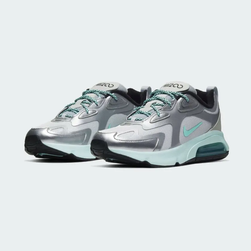 Nike Air Max 200 Women's Silver Running Trainers CT2544 001 forefoot - support running option Flexible Torsion System
