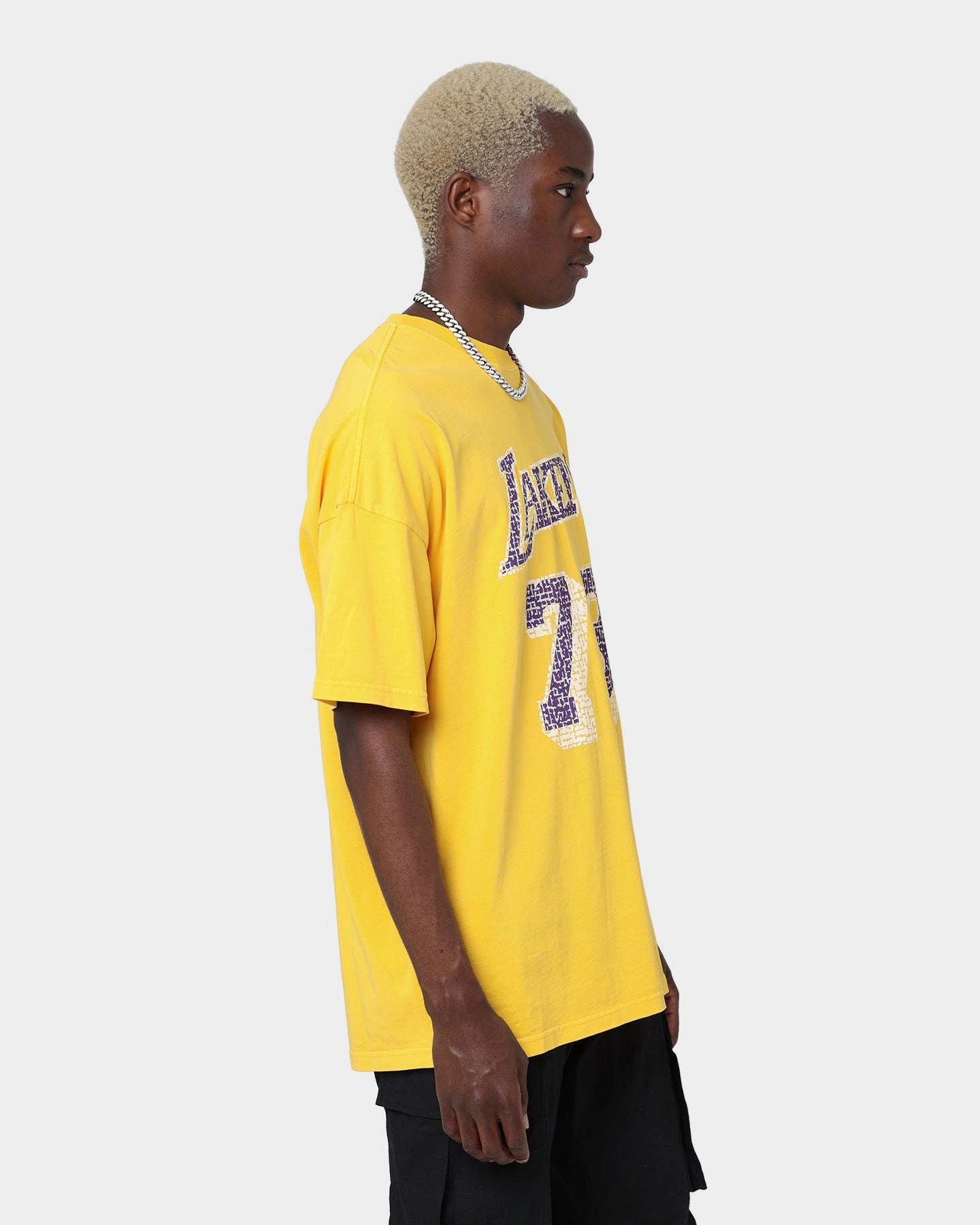 Casual Essential Wear Cozy Layers Mitchell & Ness Los Angeles Lakers Dennis Rodman #34 N&N Oversized T-Shirt Faded Yellow