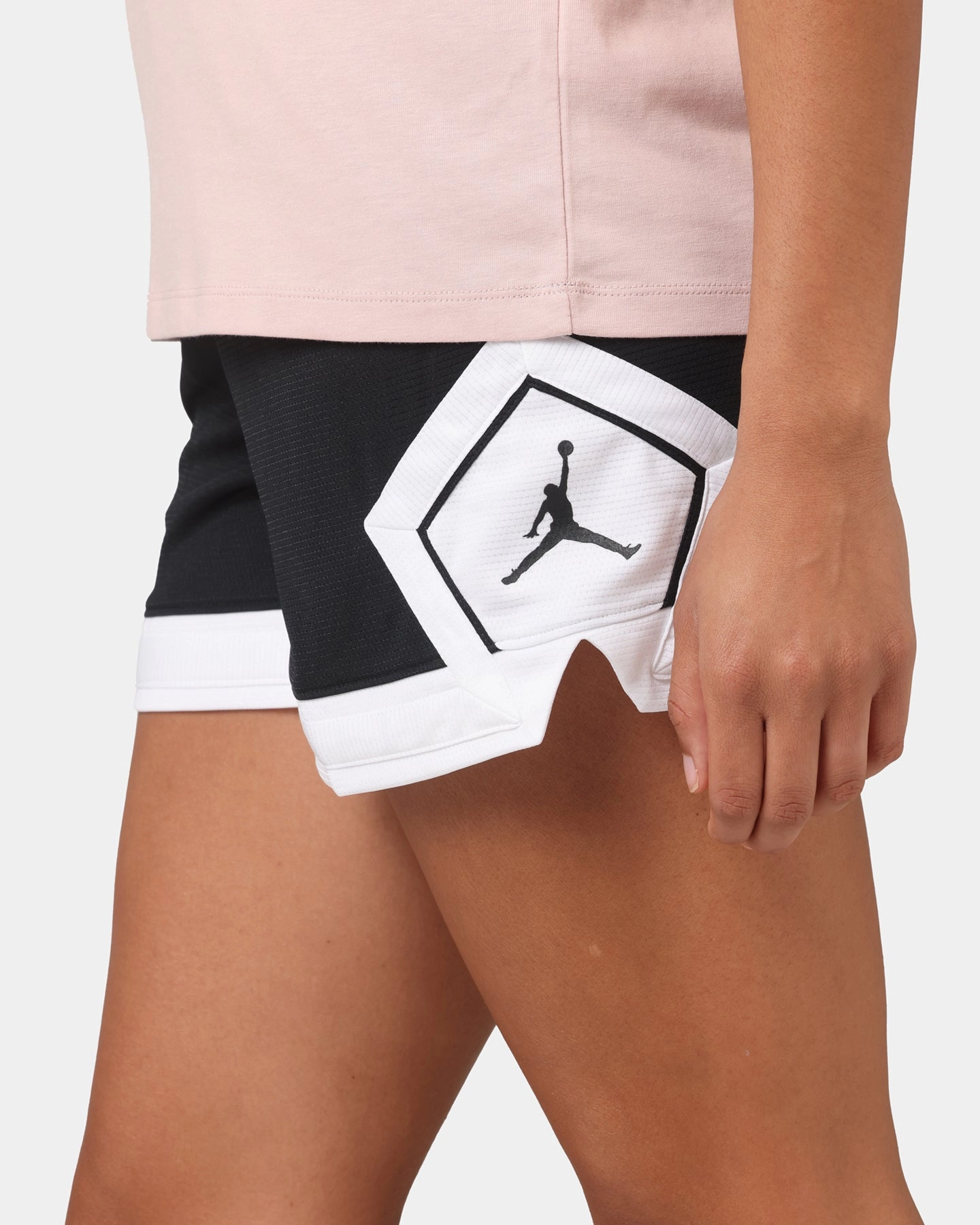 Stretch Motion Layer Fit Jordan Women's 4" Diamond Shorts Black/White/White