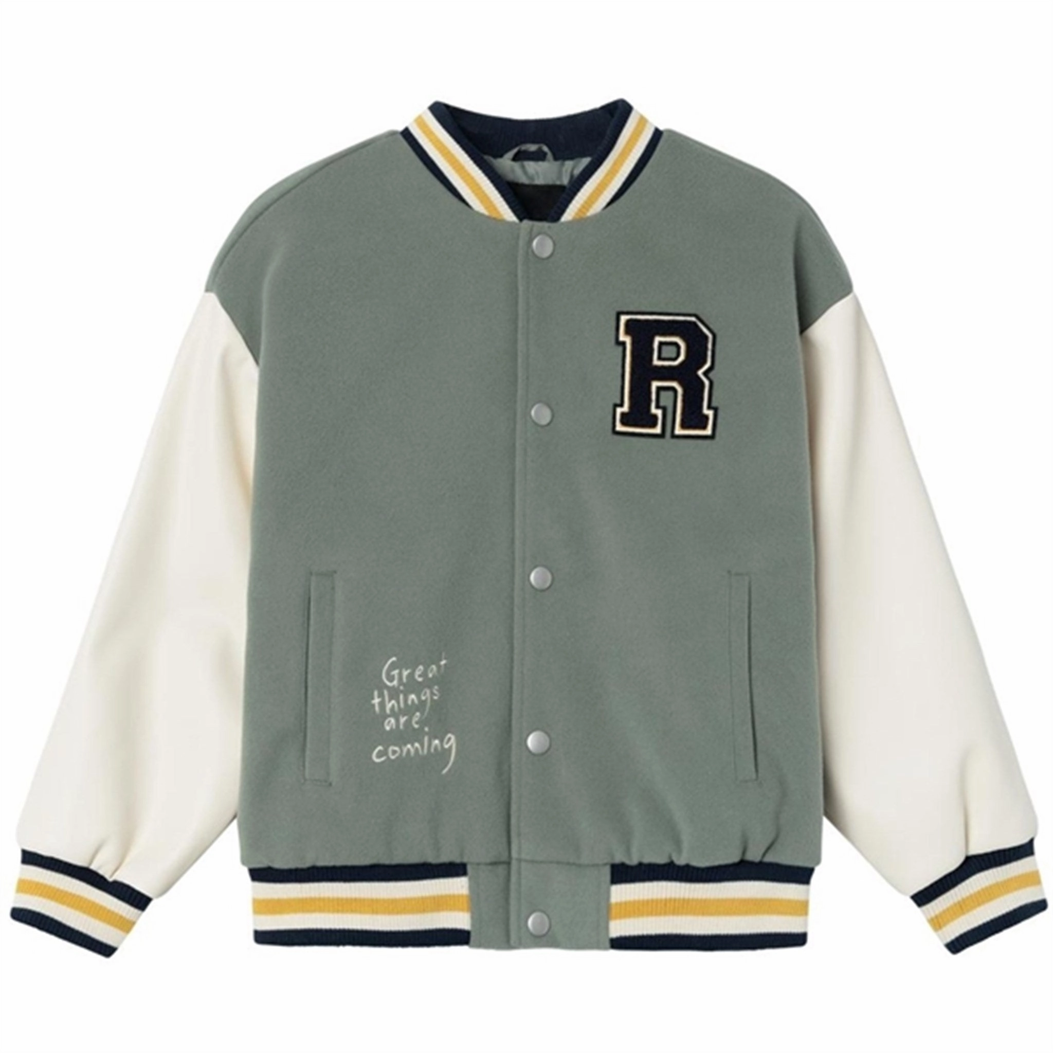 Runway Inspired Functional Layer Piece Name it Agave Green Momby Bomber Jacket