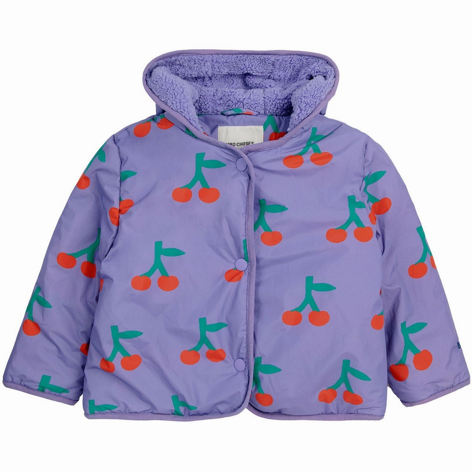 Adjustable Cuffs Bobo Choses Purple Cherry All Over Anorak