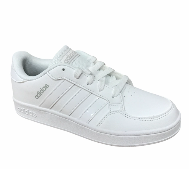 Adidas scarpa da ginnastica da bambino Breaknet K FY9504 bianco Enhanced Traction Nodes Humid Weather Running
