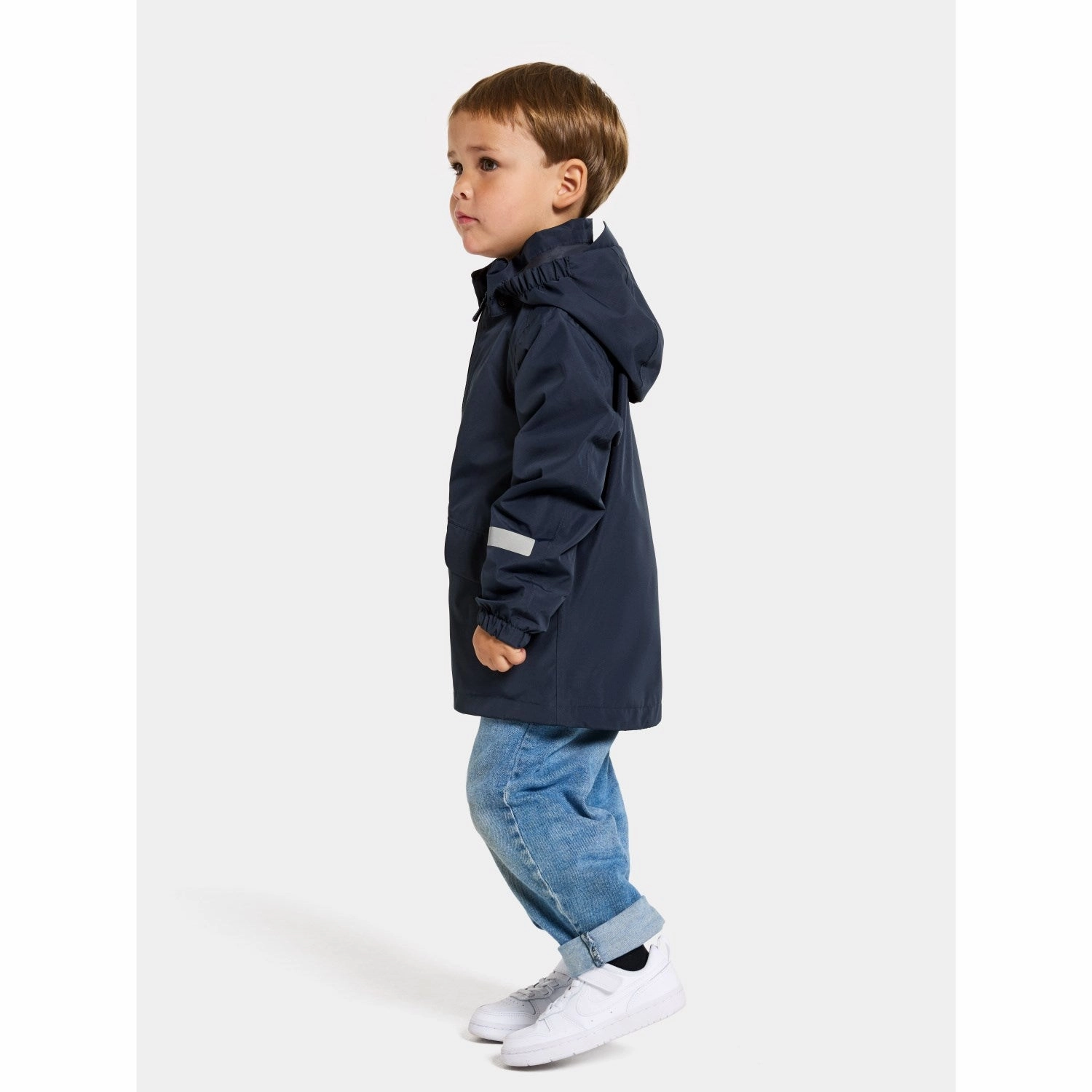 understated look Reinforced Zippers Didriksons Navy Norma Kids Jacket