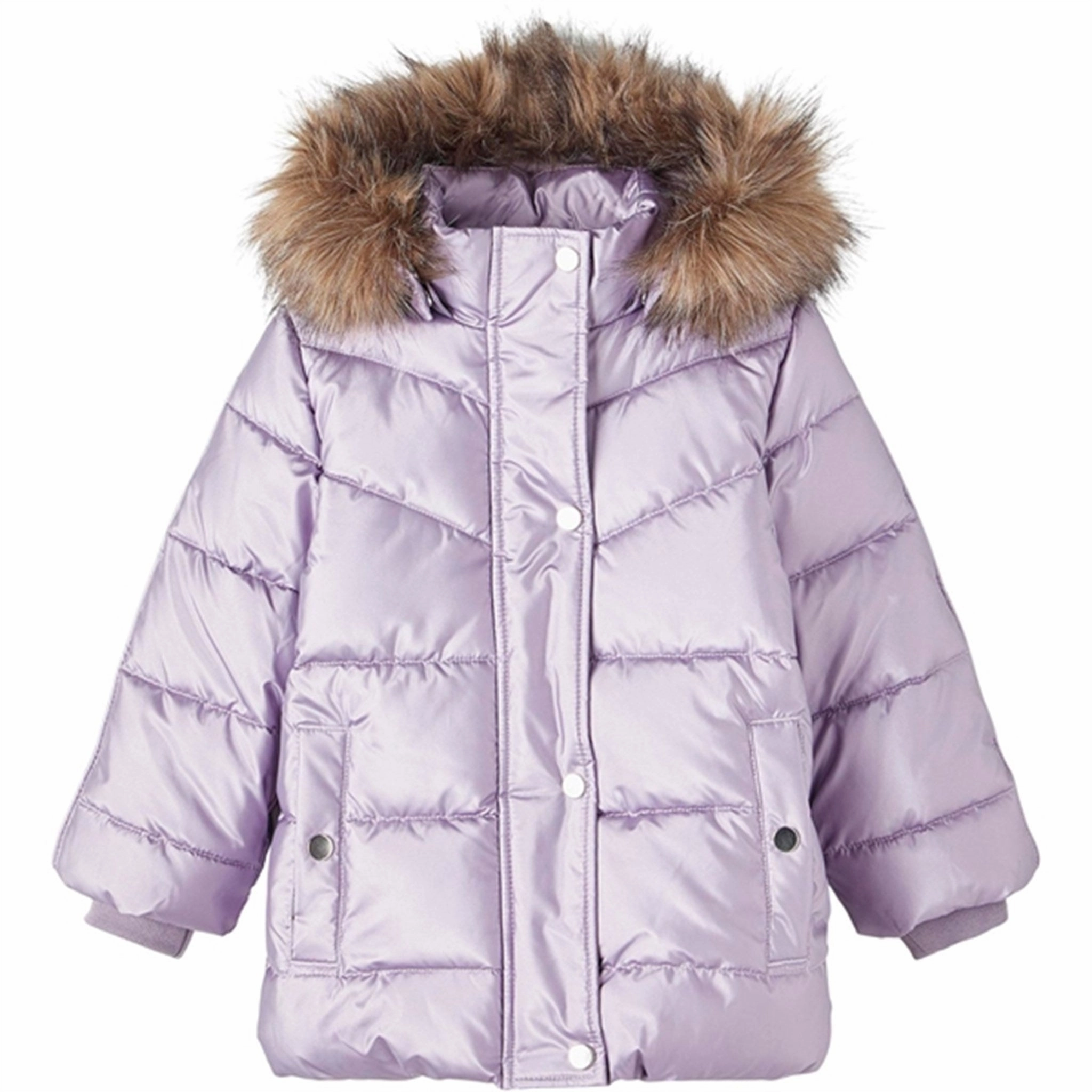 Reflective Detailing Packable Technology Name it Lavender Gray Maggy Puffer Jacket