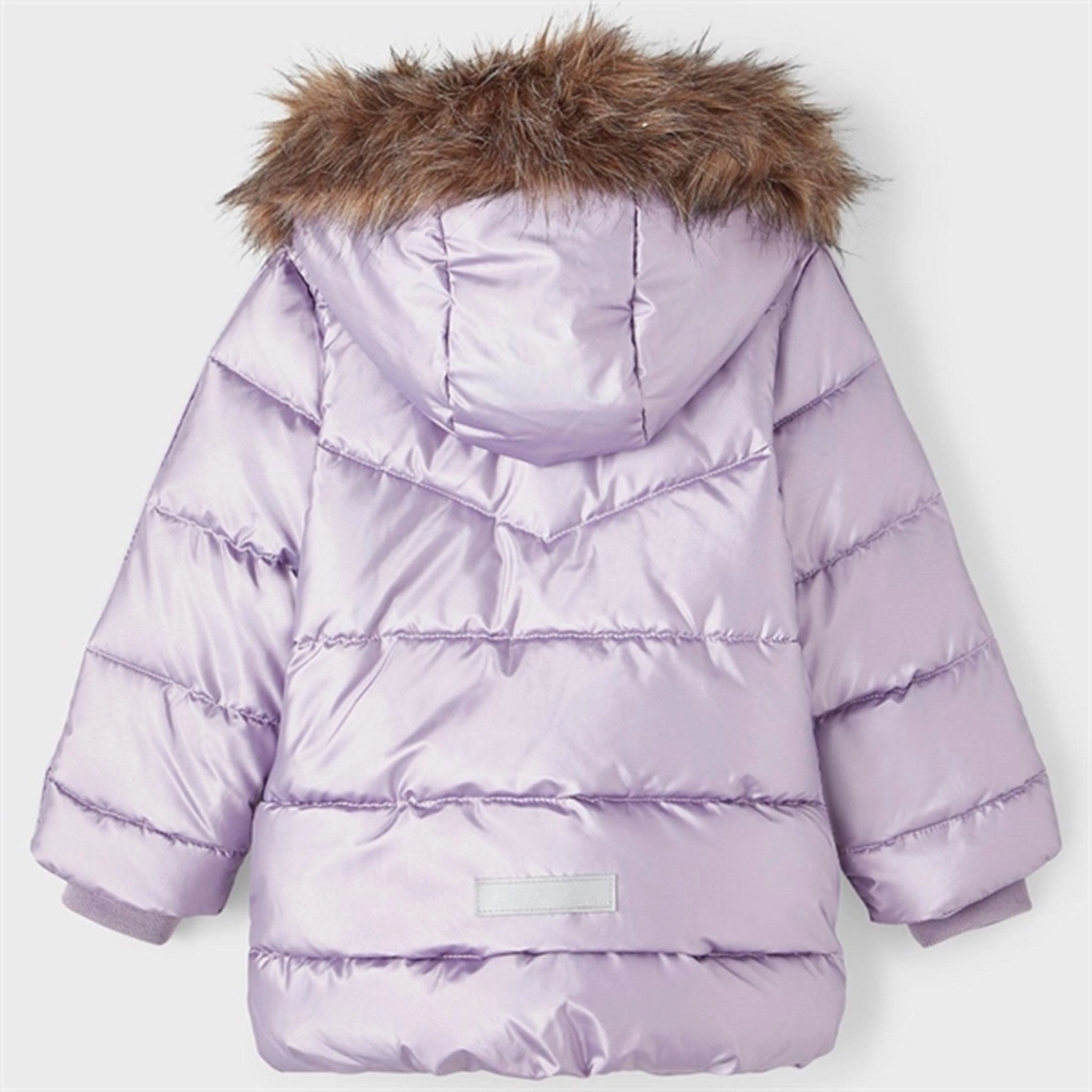 Reinforced Zippers Friction Reducing Lining Name it Lavender Gray Maggy Puffer Jacket
