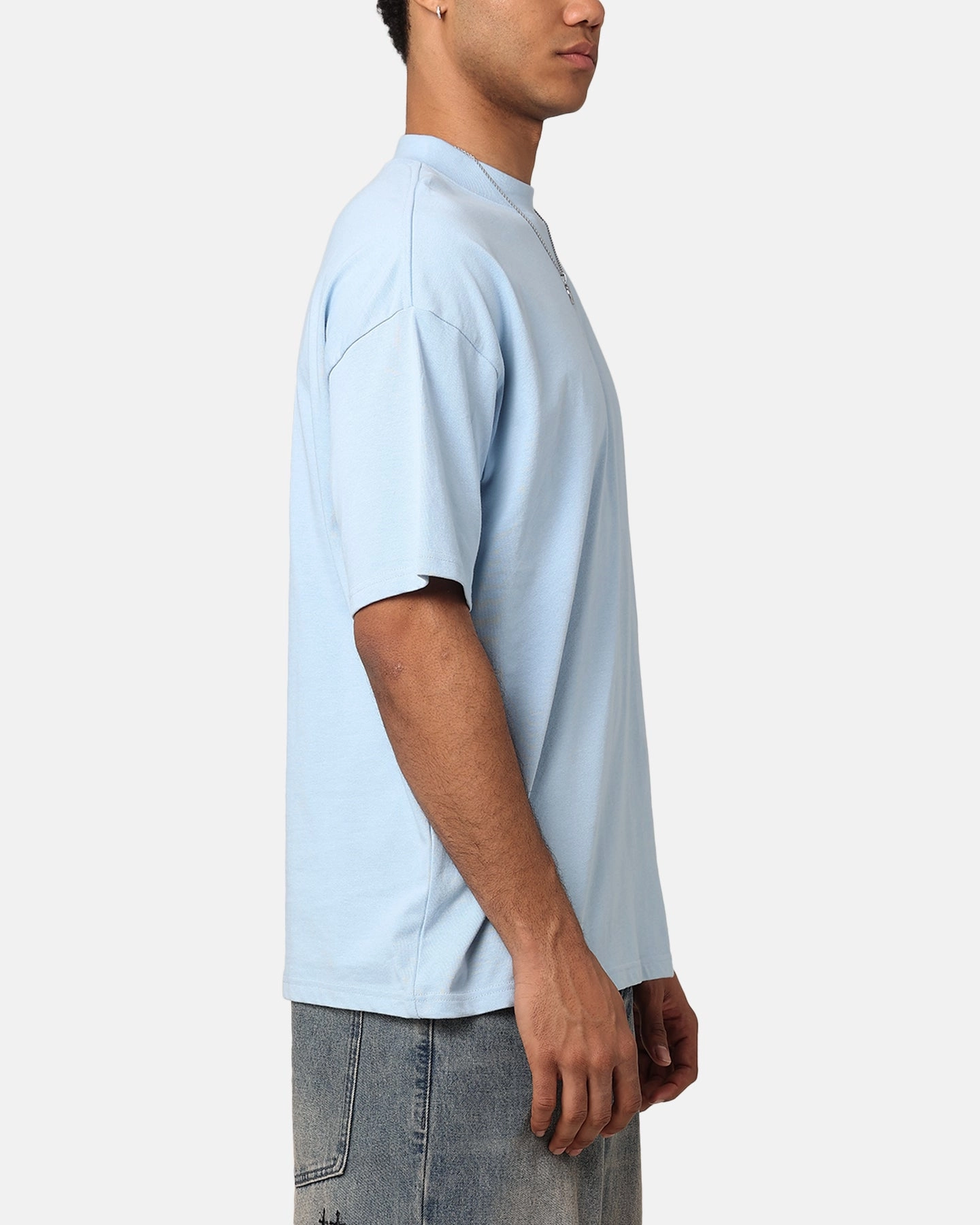 Culture Kings Oversized Blank T-Shirt Light Blue Summer cool Casual Wear