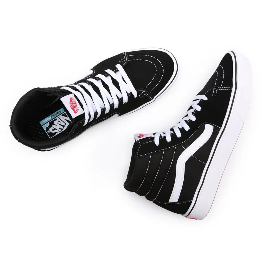 Vans scarpa sneakers alta Comfycush Sk8-Hi vn0a3wmbvne1 nero-bianco Dynamic support water - repellent - upper - feature shoes