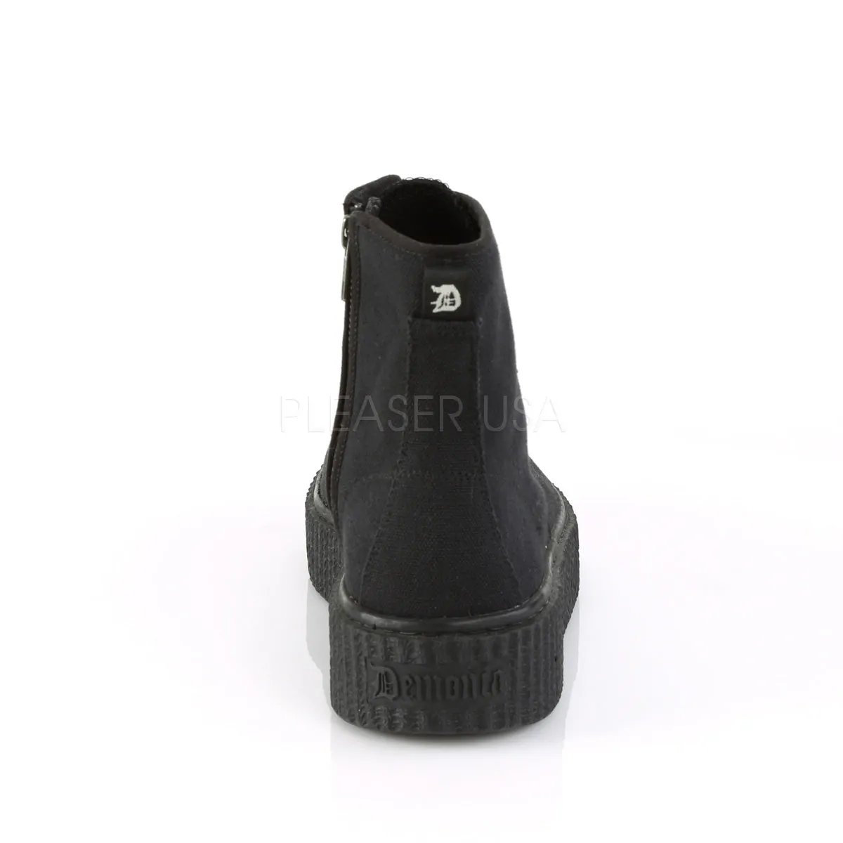 Unisex High Top Lace-up Creeper Sneaker with Side Zipper SNEEKER-201