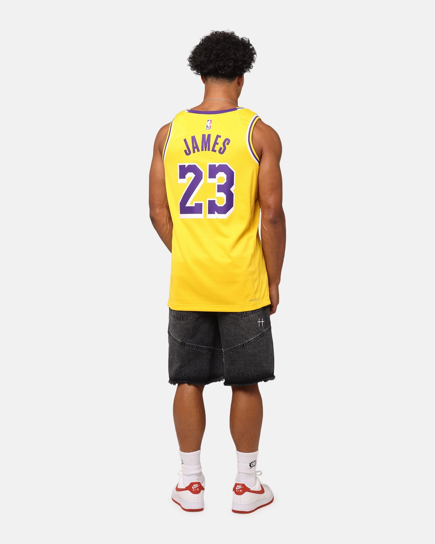 Zip Up Nike Los Angeles Lakers Lebron James Dri-FIT Swingman Jersey Amarillo