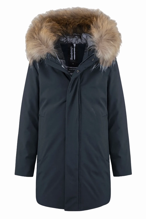 Bomboogie giubbotto parka da bambino con cappuccio e pelliccia CK094VTAC3 297 blu Volunteer