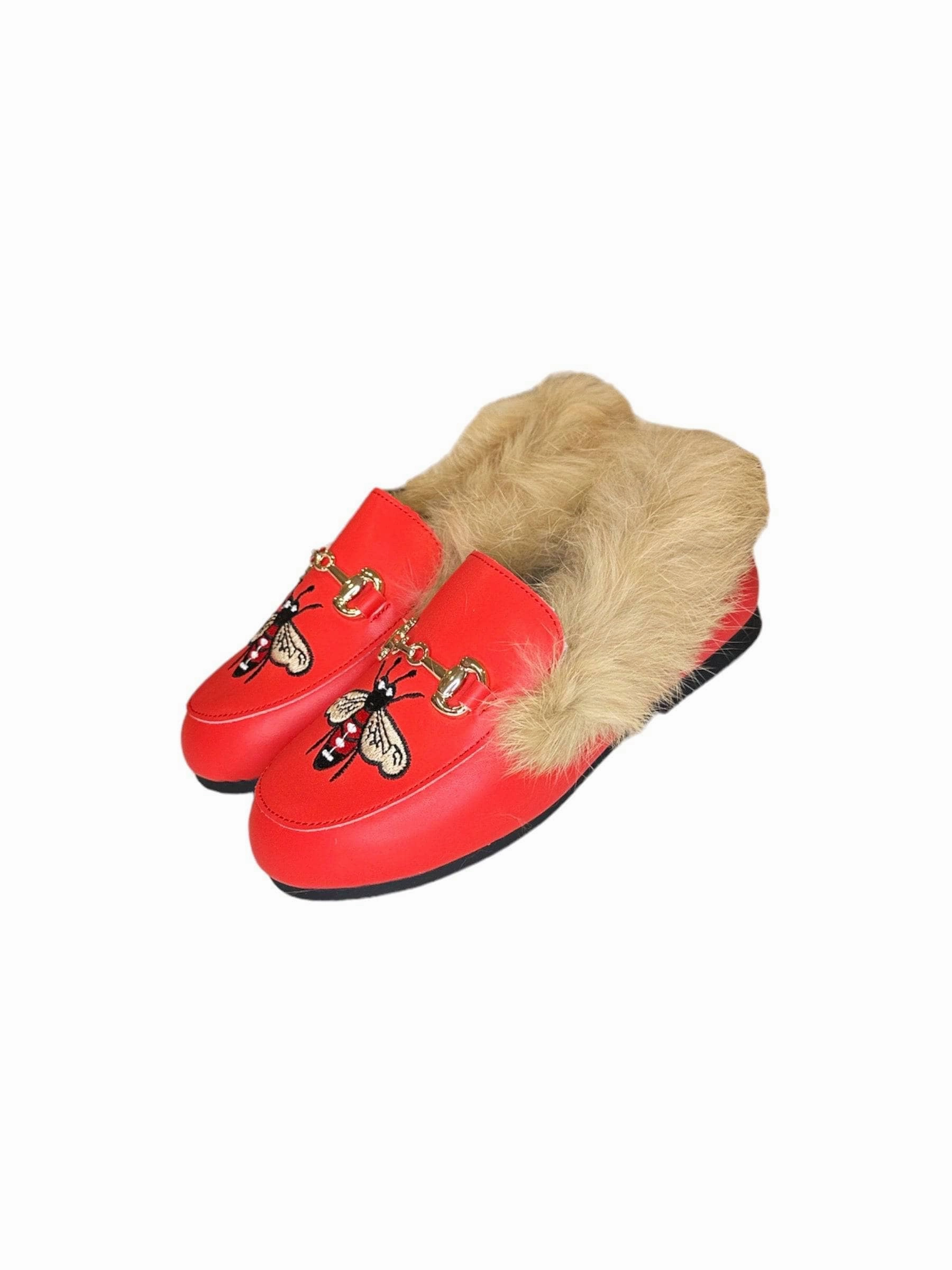 Ergonomic Sole Queen Bee Faux Fur Loafer