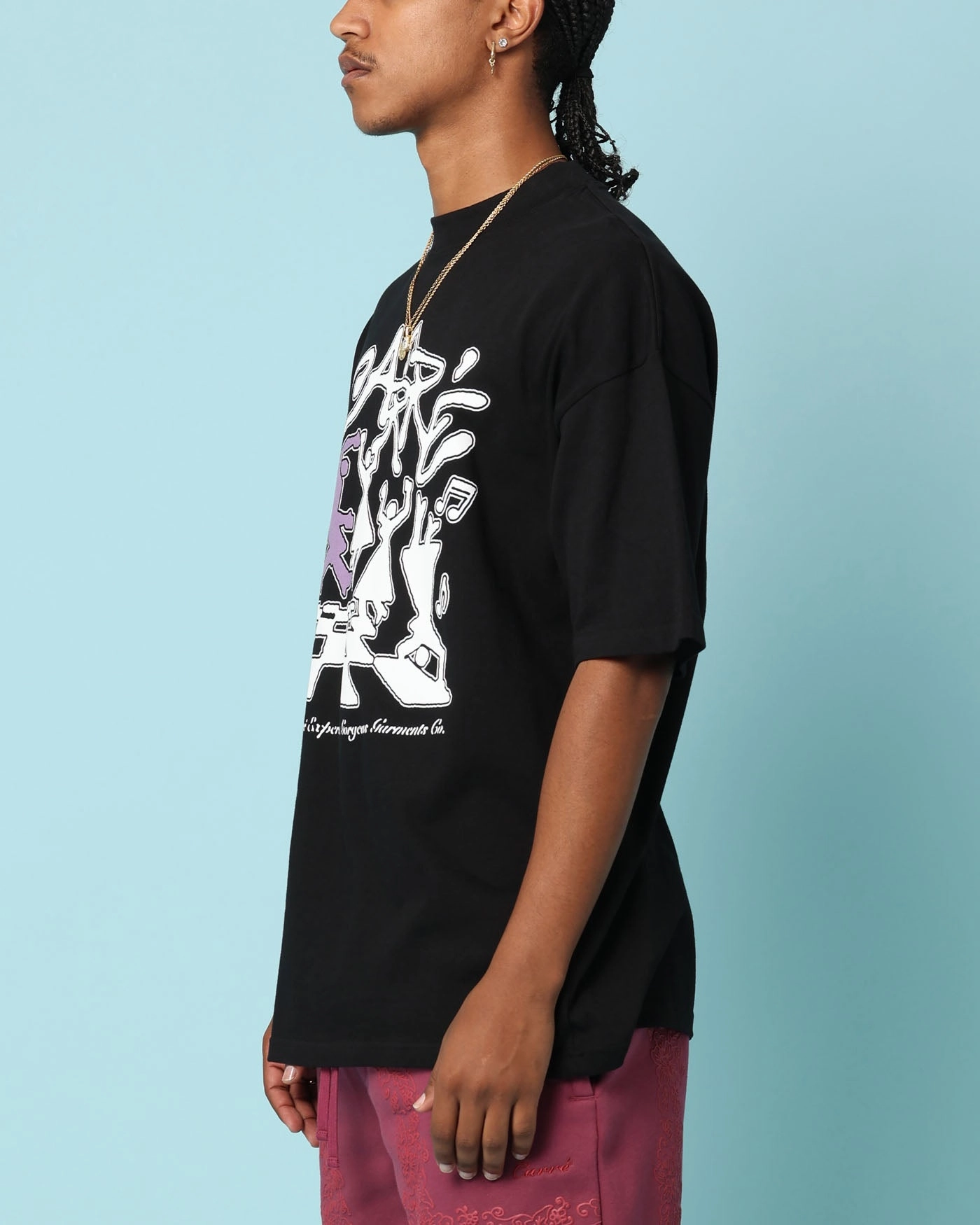 MoistureControlFibers Carr?? Dinner Party Oversized T-Shirt Black