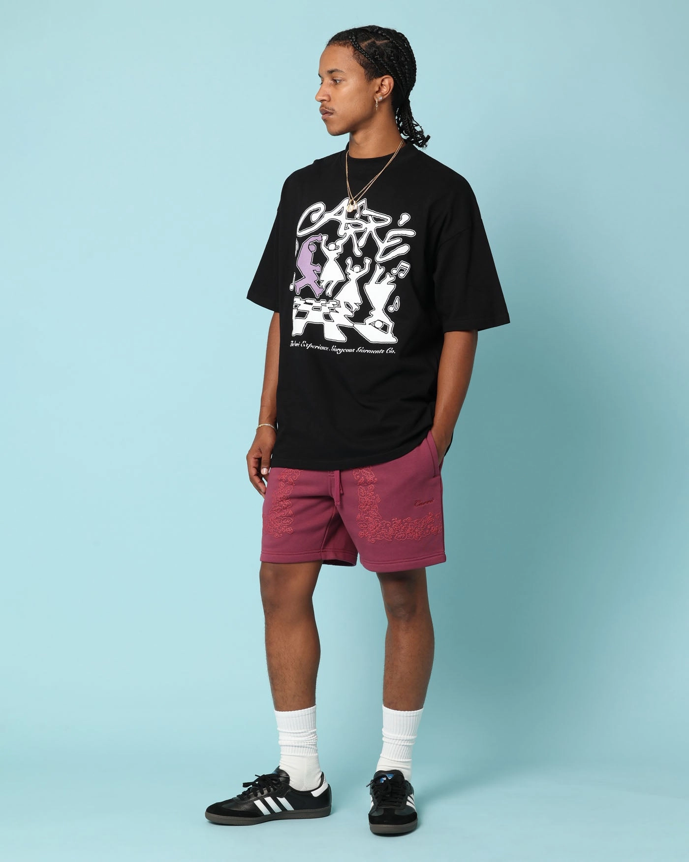 Carr?? Dinner Party Oversized T-Shirt Black Minimalist Style