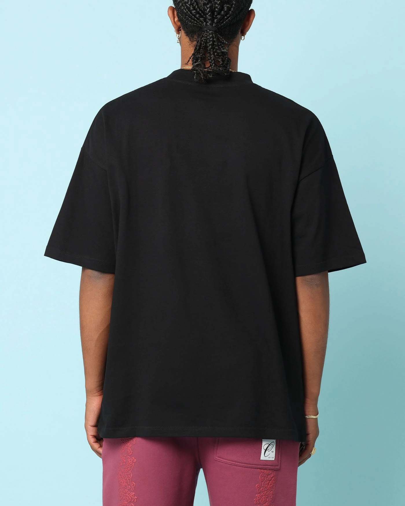 Classic Color Carr?? Dinner Party Oversized T-Shirt Black