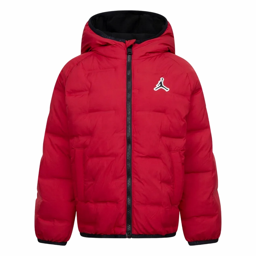 Jordan giubbotto con cappuccio da ragazzi Welded Puffer 95D194-R78 rosso Field Tested Tactics