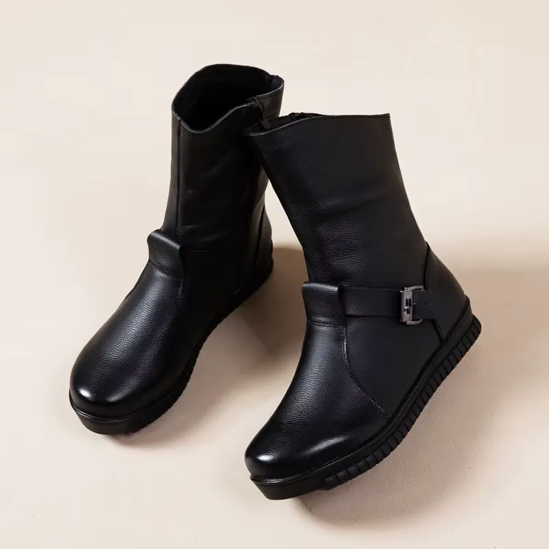 USS Shoes Minerva Women's Flat Leather Boots