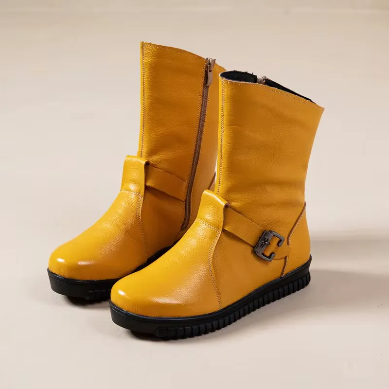 USS Shoes Minerva Women's Flat Leather Boots
