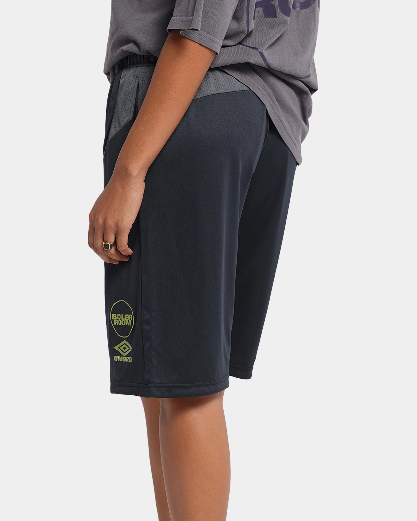 Boiler Room X Umbro Football Shorts Black Minimal Design Lightweight Wear