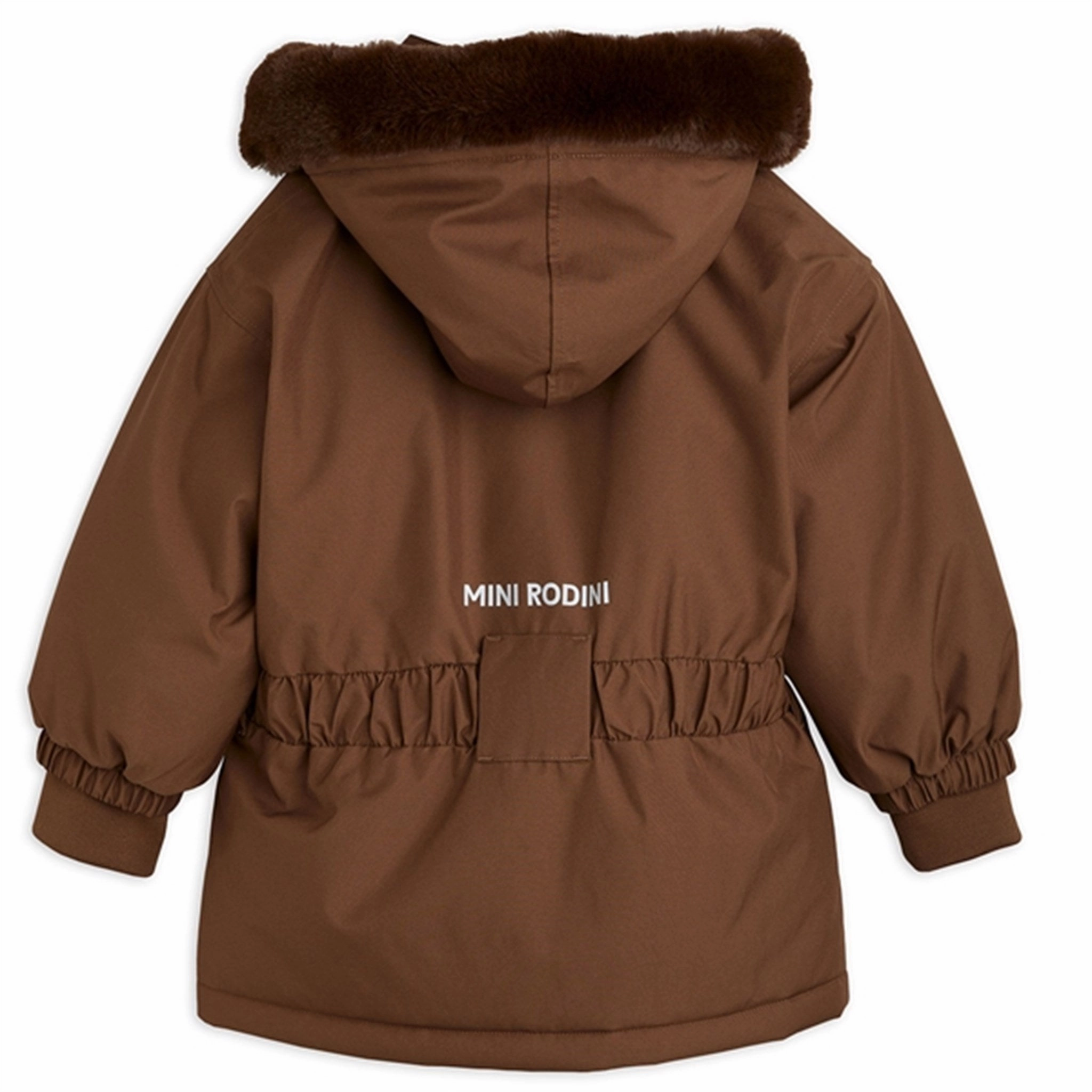 Mini Rodini Panda Soft Ski Jacket Brown Softshell Technology Hypoallergenic Textile