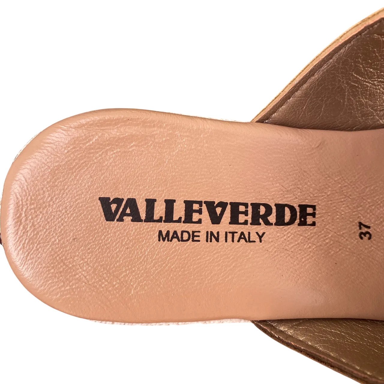 Valleverde sandalo ciabatta da donna con fascia unica effetto incrocio con strass e taglio geometrico. V55100 oro Footbed Massage Nodes