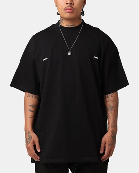 RibbedNeckBanding AdvancedMoistureManagement Carre Experience Oversized T-Shirt Black