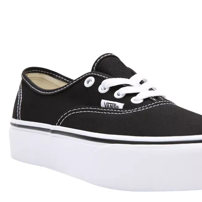 running at night shoes Shock Absorption Midsole Vans Authentic Platform Donna Tela VN0A3AV8BLK | Sneakers nera