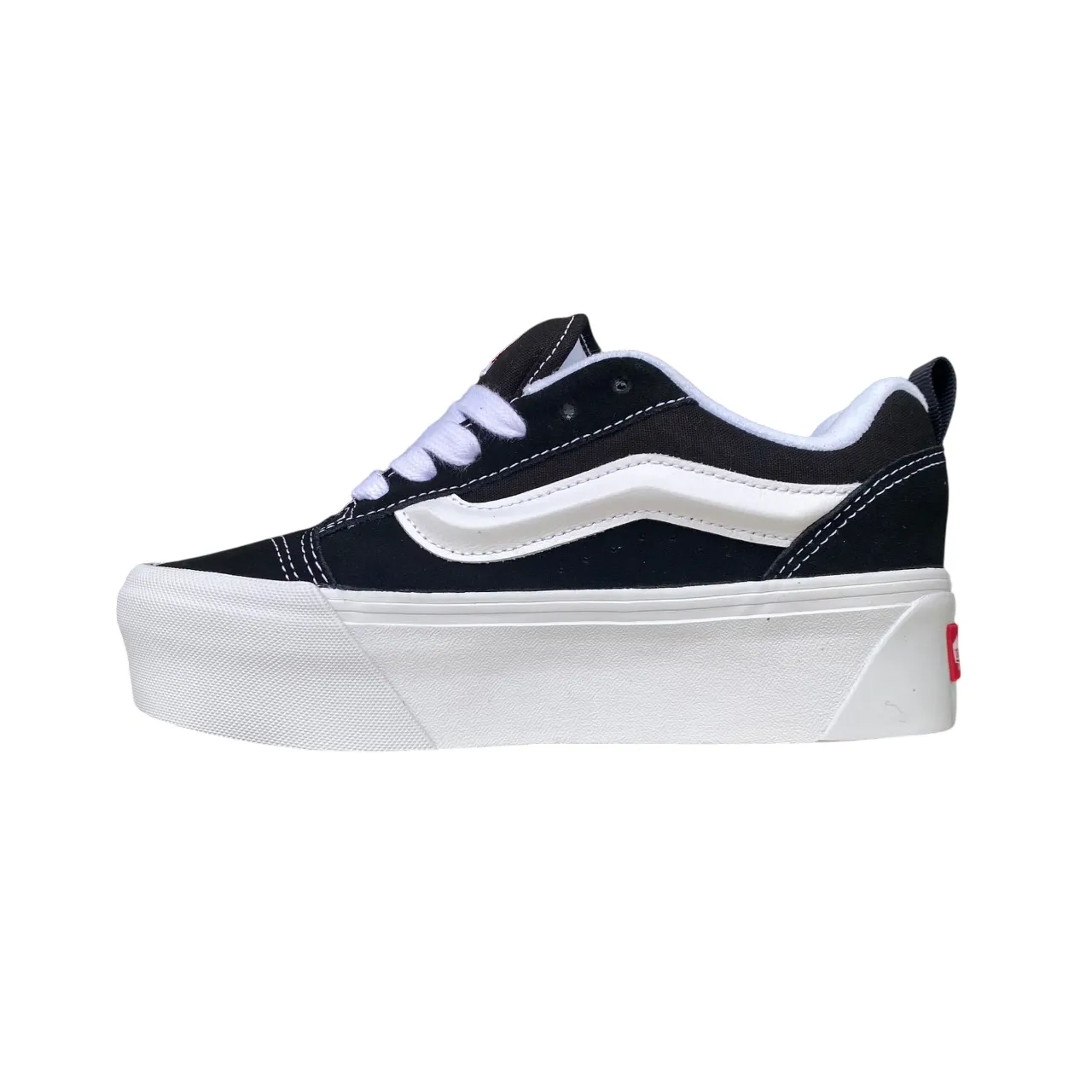 nubuck shoes Vans Knu Stack Donna VN000CP66BT1 | Sneakers Zeppa Nero-Bianco