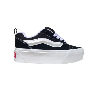 Vans Knu Stack Donna VN000CP66BT1 | Sneakers Zeppa Nero-Bianco Tear Resistant Knit windy weather