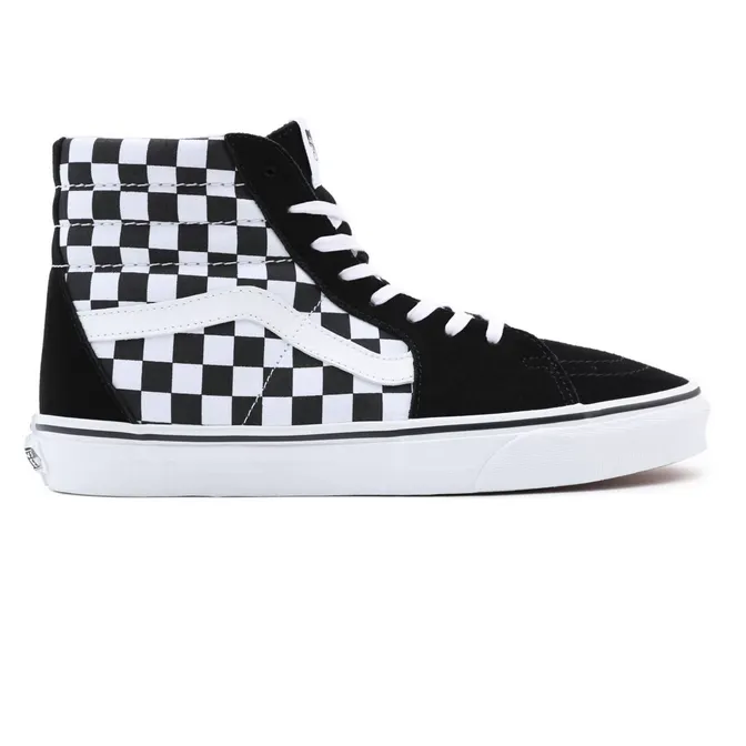 Vans scarpa sneaker alta per uomo e donna SK8-HI VN0A32QGHRK1 quadri bianco nero posture support