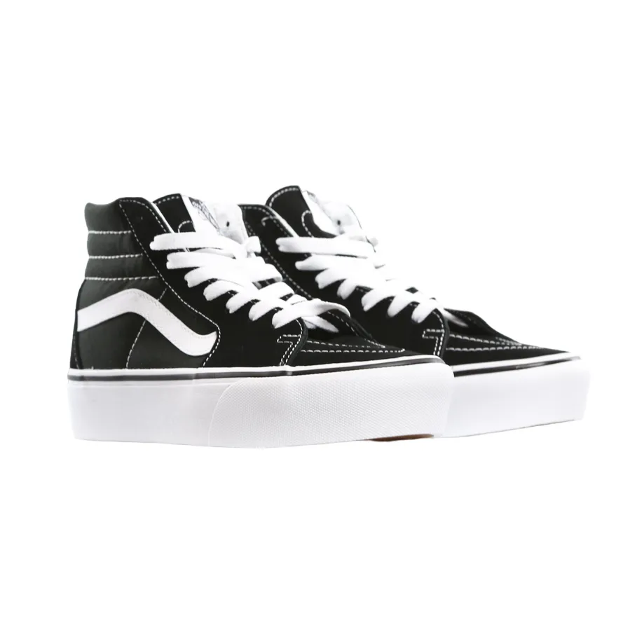 Composite Plate Technology-rich Vans scarpa sneakers alta da donna con zeppa Sk8-Hi Platform 2 VN0A3TKN6BT1 nero-bianco