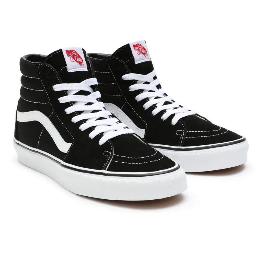 Vans scarpa Sneakers alta per uomo e donna in tela e camoscio Sk8-Hi VN000D5IB8C nero-bianco midfoot - support running gear SyntheticFlexibility