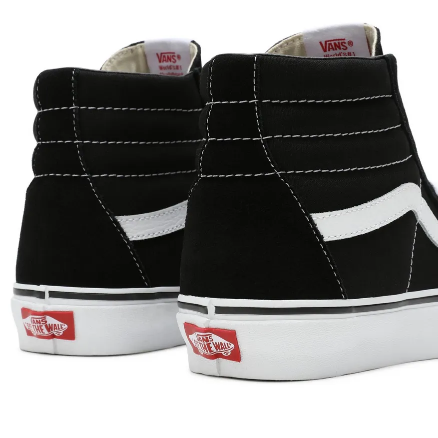 Plush Insole Anti microbial Vans scarpa Sneakers alta per uomo e donna in tela e camoscio Sk8-Hi VN000D5IB8C nero-bianco