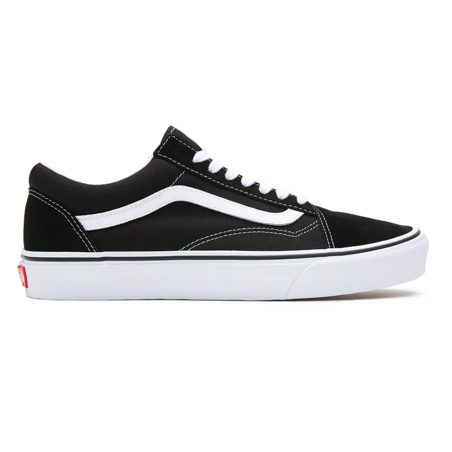 Vans scarpa sneakers da adulto con pianta larga Old Skool Wide VN0000T8BMX nero-bianco genuine leather shoes running during sunset