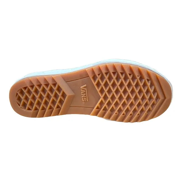Vans scarpa sneakers da donna con zeppa in tela Sk8-Hi Stacked canvas VN0A4BTWL5R1 bianco Midfoot Stability Dry running