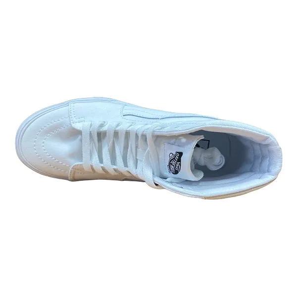 Compression Zoned Support boxing shoes Vans scarpa sneakers da donna con zeppa in tela Sk8-Hi Stacked canvas VN0A4BTWL5R1 bianco