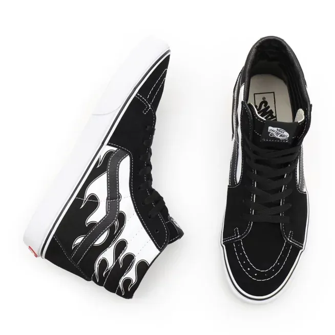 Vans scarpa sneakers da uomo Sk8-Hi Flame VN0A32QGK681 nero-bianco personal growth advanced - user - appropriate shoes