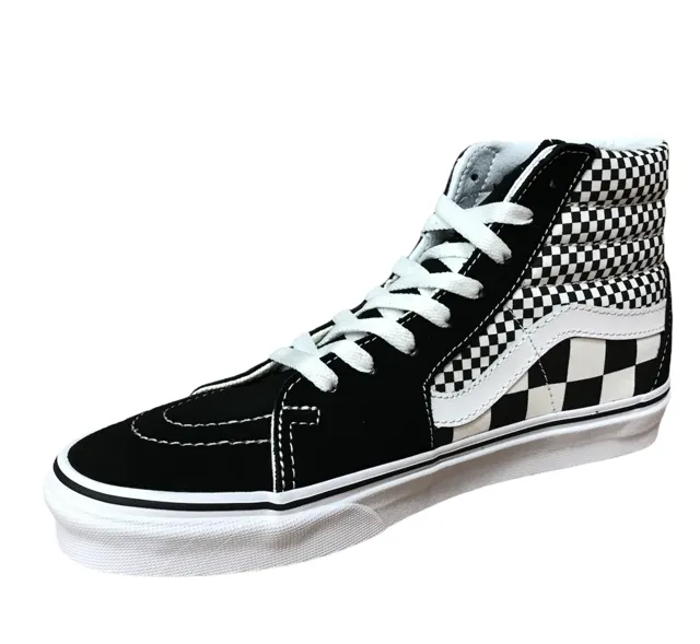 Quick Drying Lining Neutral Cushioning Technology Vans SK8-HI (mix checker) VN0A38GEQ9B black true white