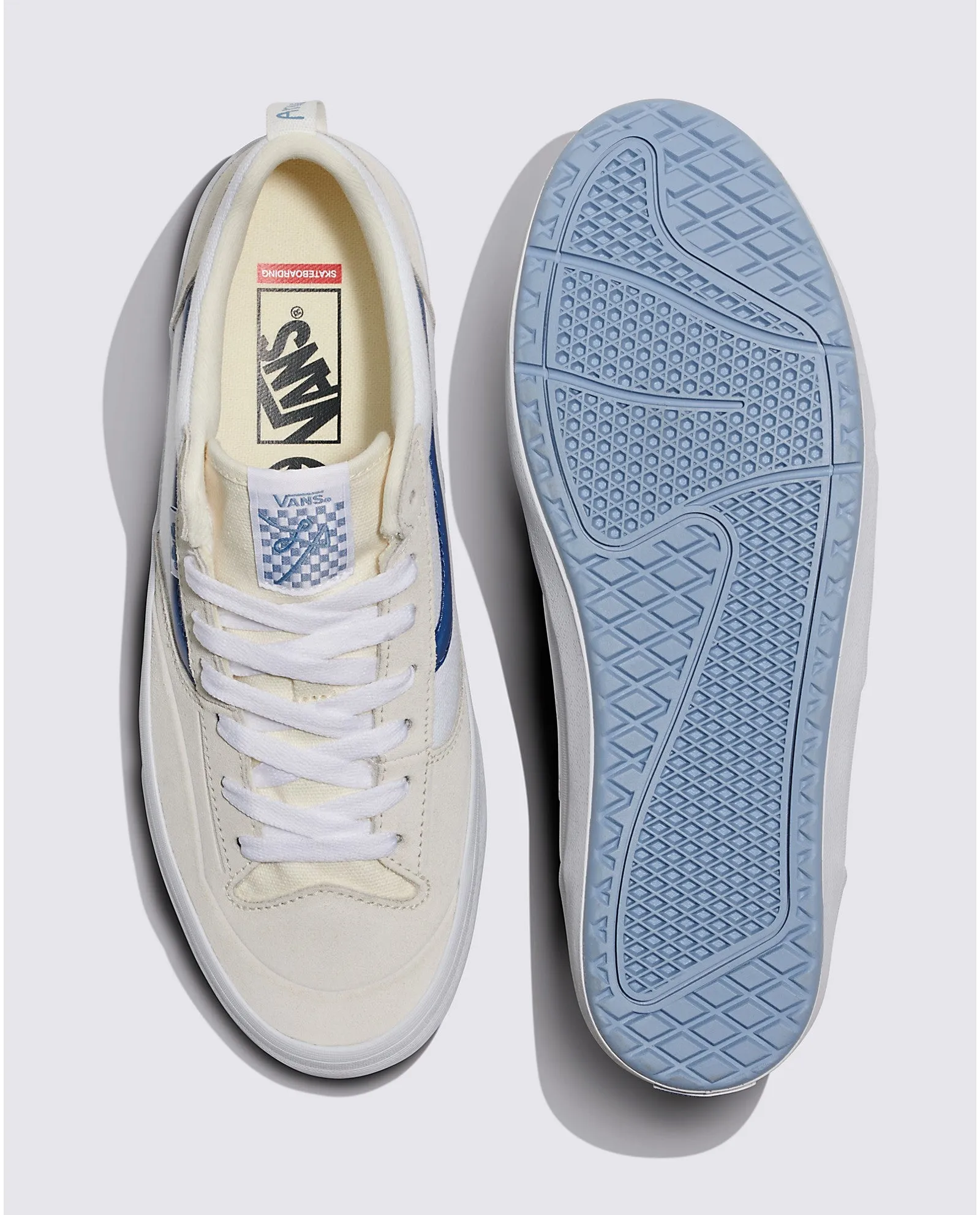 Vans Skate Lizzie Low Skateboard Shoe - White/Light Blue
